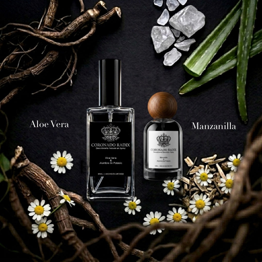 Desodorantes de Piedra de Alumbre de Aloe Vera y Manzanilla (2pzs)